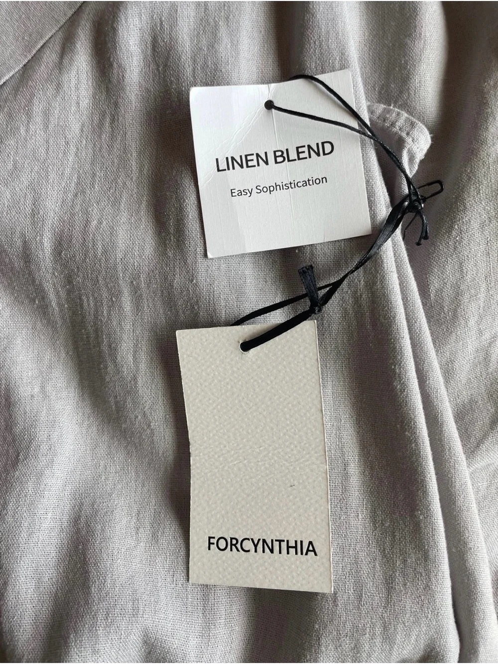 NWT Forcynthia linen blend LAGENLOOK sleeveless dress with pockets.